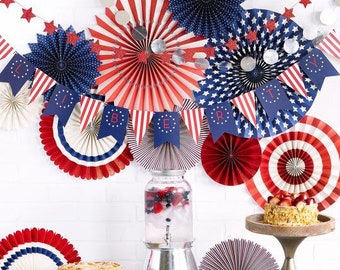 4th of July banner/ red white and blue banner/ patriot banner/ 4th of July party / glitter banner/ 4th of July theme decoration/