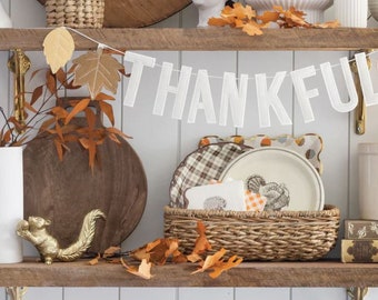 Thanksgiving banner/ autumn banner/ leaves banner/ fall theme banner/ pumpkin banner/ orange neutral banner/