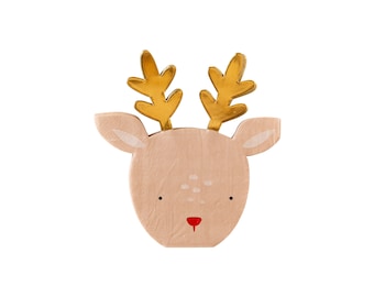 Dear Rudolph Reindeer Shaped guest Napkin