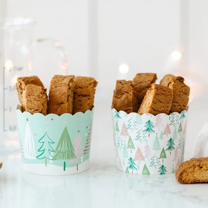 Whimsical Christmas Tree Food Cups/ baking/ Treat cups