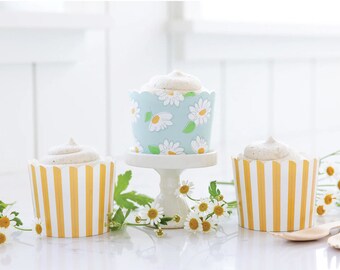 Scribble Daisy food cups/Spring Daisy food cups/ cupcake holder