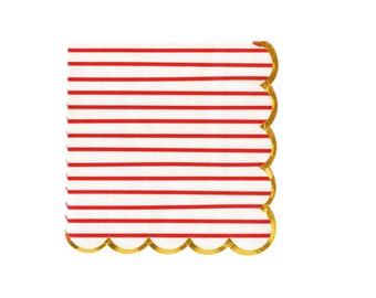 Scalloped and Striped napkin