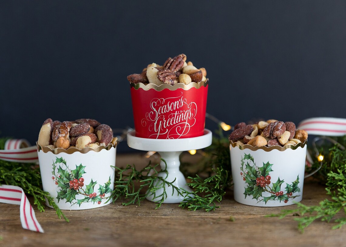 Christmas Baking cups/ christmas treat cups/ christmas  Etsy