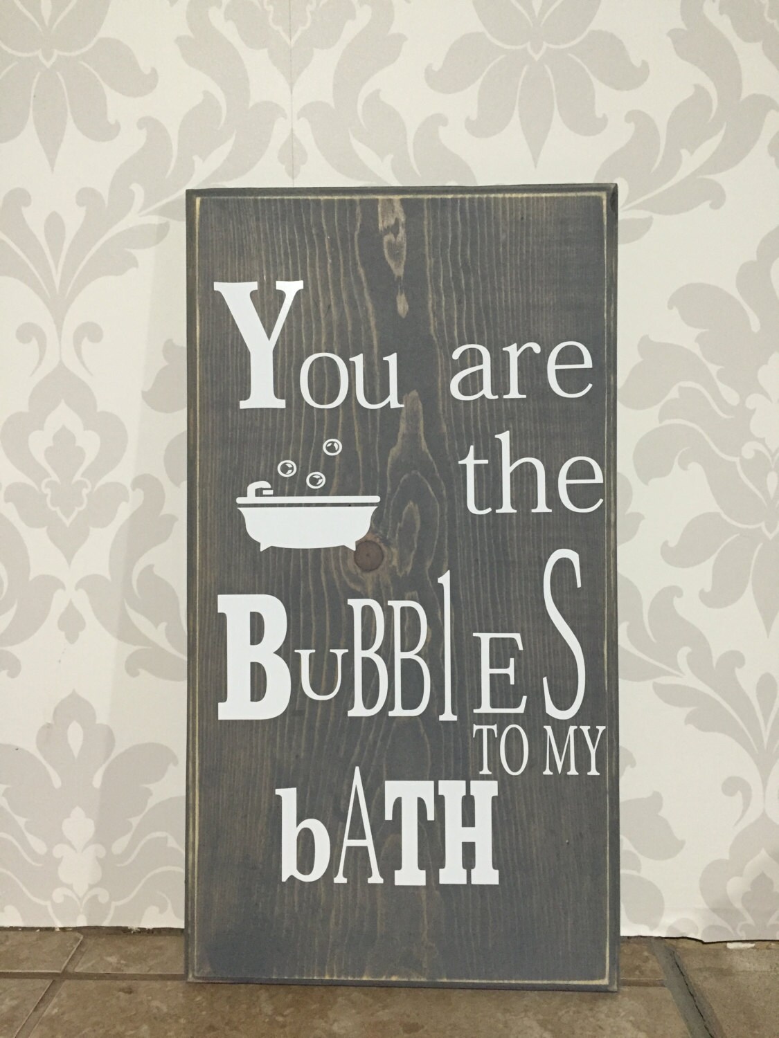 Bubbles to My Bath Sign - Etsy