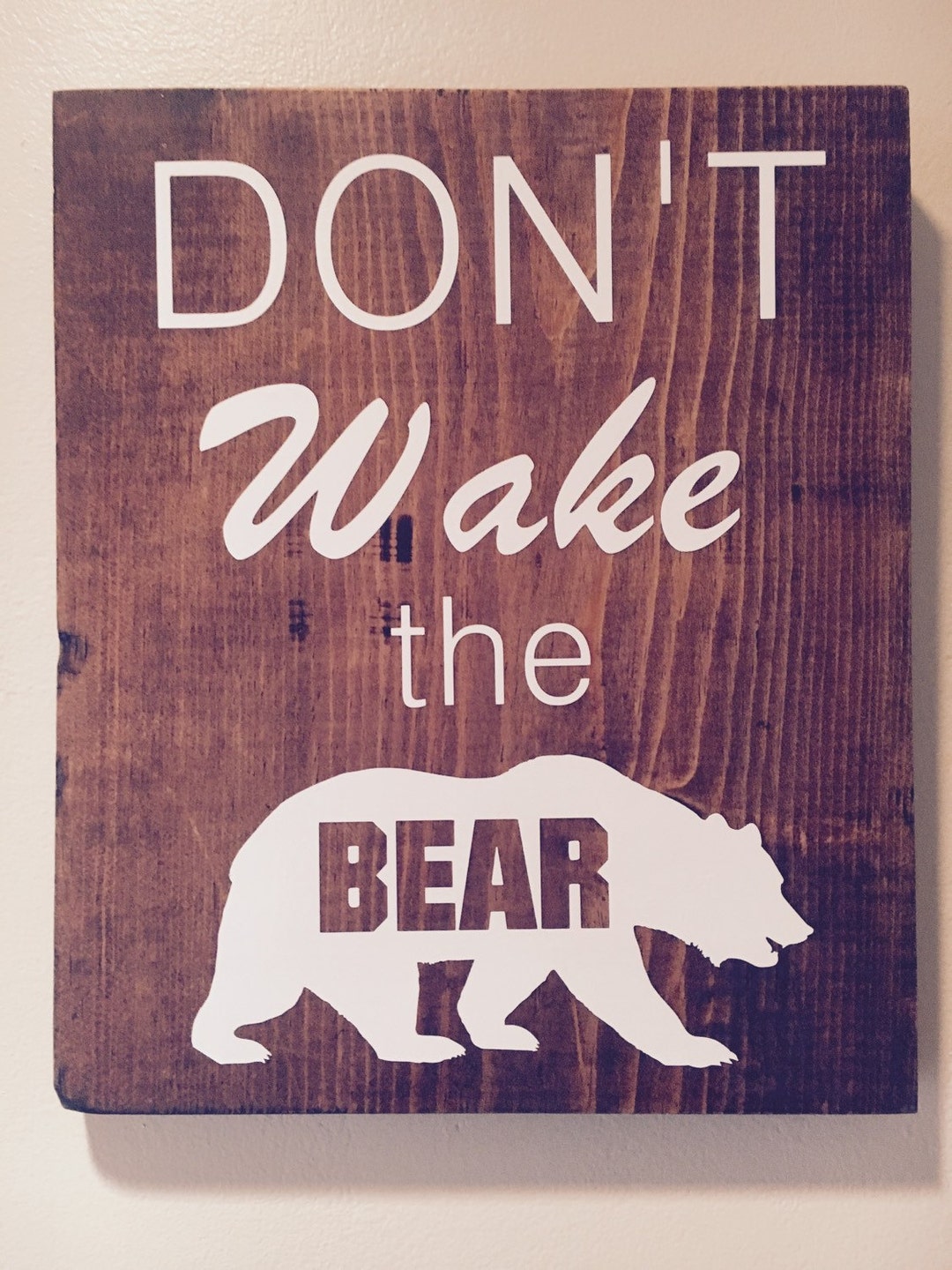 Dont Wake the Bear Sign Etsy