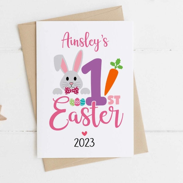 First Easter Card, PERSONALIZED Easter Card, Baby's 1st Easter Card, Easter Baby Card, First Easter Card Baby, Easter card for Baby