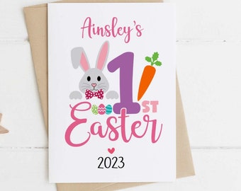 First Easter Card, PERSONALIZED Easter Card, Baby's 1st Easter Card, Easter Baby Card, First Easter Card Baby, Easter card for Baby