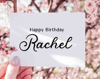 Custom Birthday Card, Personalized Birthday Card, Cute Birthday Card Personalized with Name, Birthday Card With Name, Simple Birthday Card