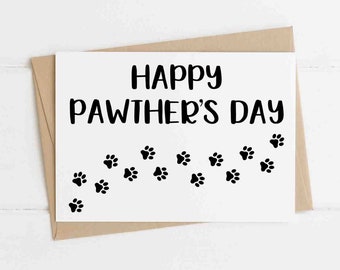 Dog Dad Card, Cat Dad Card, Pet Father's Day Card, Fur Dad Card, Pawther's Day Card, Pawther's Day Gift, Card from Dog