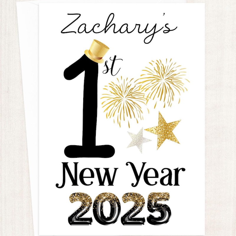 Happy New Year Card - Etsy