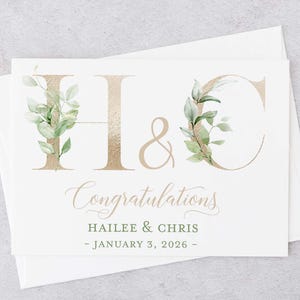 Wedding Congratulations Card - Personalized Wedding Day card for couple - Wedding gift card - Congratulations wedding card - personalized