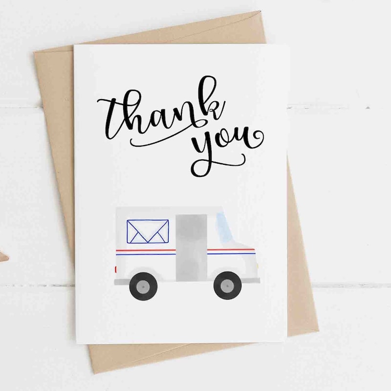 Mail Carrier Thank You Cards Etsy