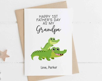 Happy Fathers Day Card For Grandpa, First Father's Day Card, Grandpa Father's Day Card, Happy 1st Fathers Day Card For Grandpa, From Child