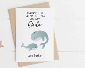 Happy Fathers Day Card For Dad, First Father's Day Card, Daddy Father's Day Card, Happy 1st Fathers Day Card For Father, From Baby
