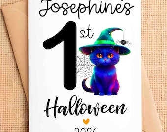 First Halloween Baby Card, PERSONALIZED Halloween Card, Baby's 1st Halloween Card, Halloween Baby Card Halloween Card, Halloween Card Baby