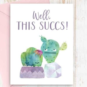 This Sucks Card, Bad News Card, Pun Card, Thinking Of You Card, Just Because Card, Miss You Card, Card For Best Friend, Get Well Soon Card