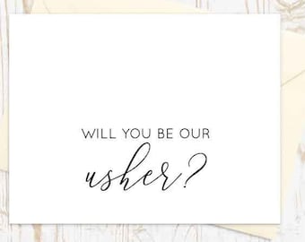 Will you be our usher? Wedding Usher Proposal Card, Will You Be Our Usher, Wedding Usher Asking Card, Card for Wedding Usher