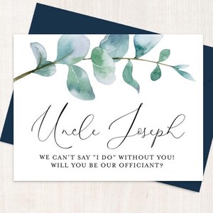 Officiant proposal card, will you be our officiant? - Officiant Asking Card, Will you marry us card, Officiant Ask Card, Officiant Card