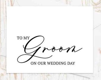 To My Groom On Our Wedding Day Card, Wedding Day Card, To My Groom Card, Card To Groom From Bride, Wedding Day Groom Card, To My Groom