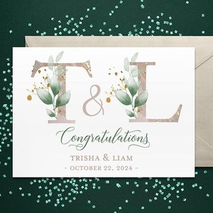 Wedding Congratulations Card - Personalized Wedding Day card for couple - Wedding gift card - Congratulations wedding card - personalized
