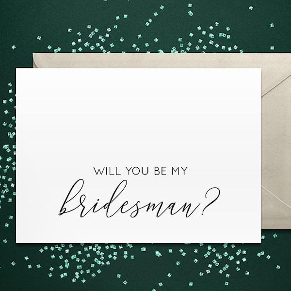 Will you be my bridesman? Wedding Bridesman Proposal Card, Will You Be My Bridesman, Card for Bridesman, Bridesman proposal card, bridesman