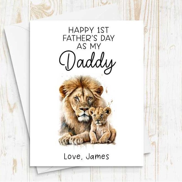 Happy Fathers Day Card For Dad, First Father's Day Card, Daddy Father's Day Card, Happy 1st Fathers Day Card For Father, From Child