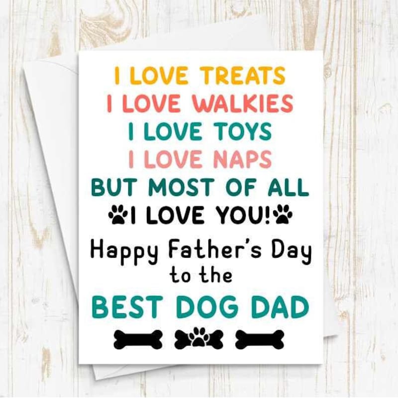 Dog Fathers Day Card - Etsy