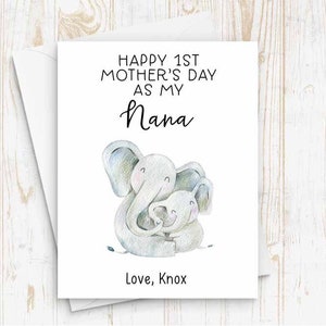 First Mothers Day as Nana, Happy Mothers Day Card For Nana, First Mother's Day Card, Grandma Mother's Day Card, Happy 1st Mothers Day Card