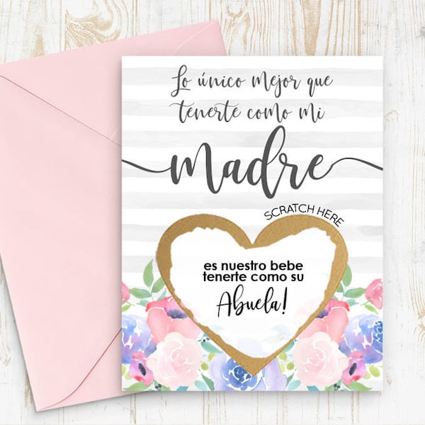 Pregnancy Announcement in Spanish Etsy