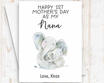 First Mothers Day as Nana, Happy Mothers Day Card For Nana, First Mother's Day Card, Grandma Mother's Day Card, Happy 1st Mothers Day Card