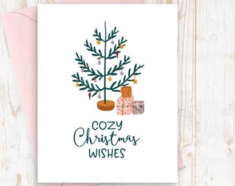 Cozy Christmas Card, Merry Christmas Card, Simple Christmas Card, Christmas at Home Card, Happy Holidays Card, Cozy Christmas Wishes