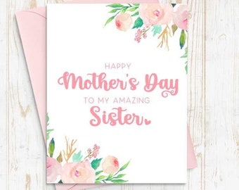 Mother's Day Card, Card for Sister, Cute Mother's Day Card, Mother's Day Card, Happy Mother's Day Card, for sister, mom, sister in law