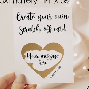 Create your own scratch off card, Custom message card - Personalized Card - Birthday card, surprise card, scratch to reveal, custom card
