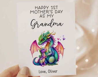 Happy Mothers Day Card For Grandma, First Mother's Day Card, Grandma Mother's Day Card, Happy 1st Mothers Day Card For Grandma, From Child