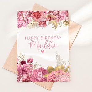 Custom Birthday Card, Personalized Birthday Card, Cute Birthday Card Personalized with Name, Birthday Card With Name