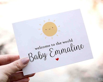 New Baby Card, Congratulations, Welcome To The World Card, Congratulations New Baby Card, Expecting Card, Newborn Baby Card, Welcome Baby