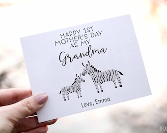 Happy Mothers Day Card For Grandma, First Mother's Day Card, Grandma Mother's Day Card, Happy 1st Mothers Day Card For Grandma, From Child