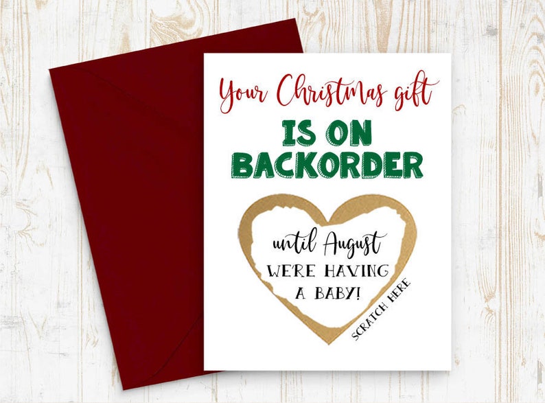 Funny Christmas Pregnancy Announcement Scratch off Your Etsy