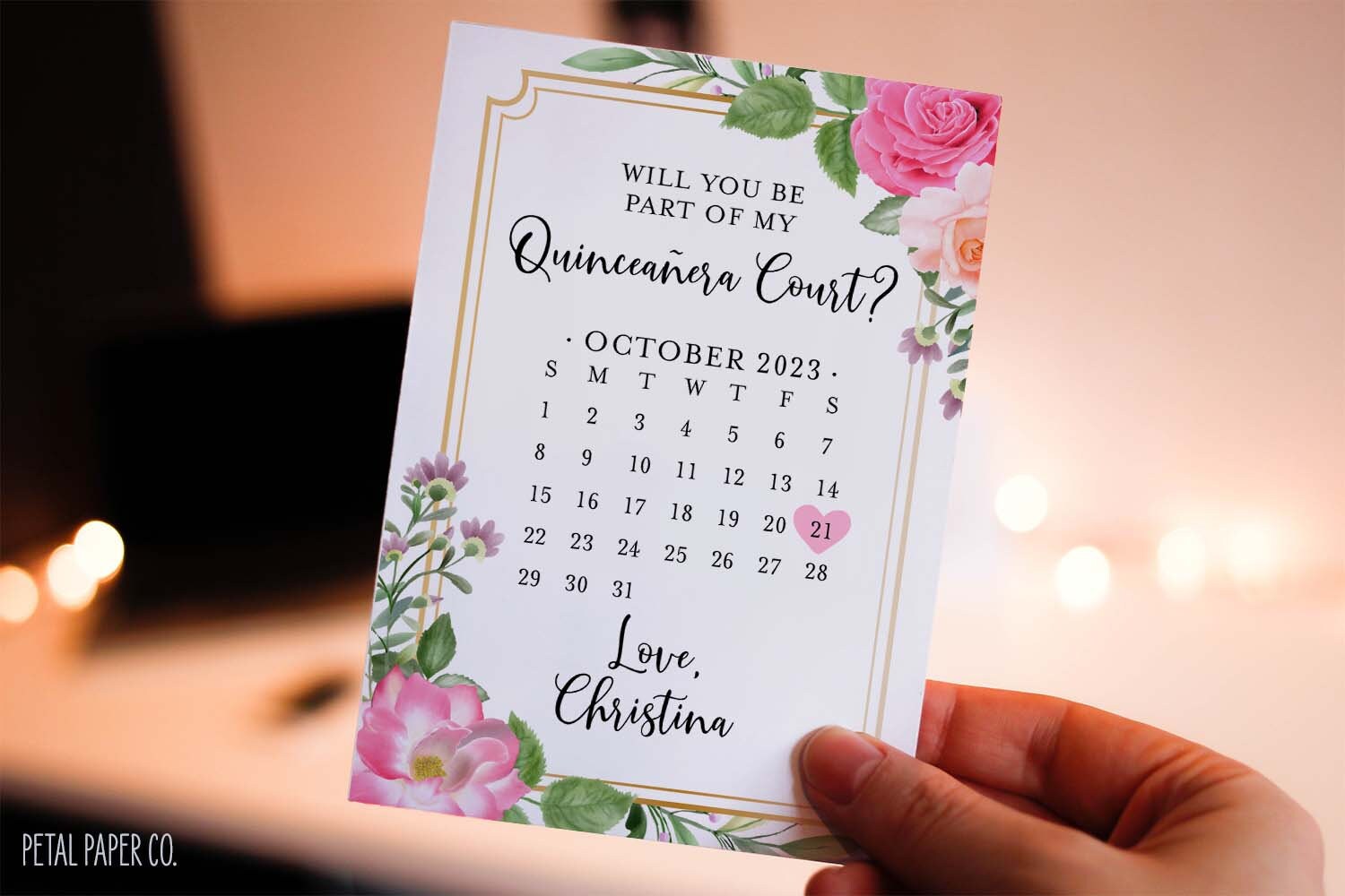 Will You Be Part of My Quinceañera Court Calendar Quinceañera - Etsy