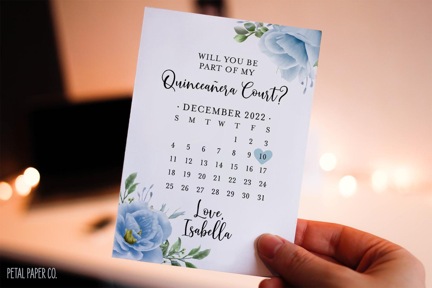 Will You Be Part of My Quinceañera Court Calendar Quinceañera - Etsy