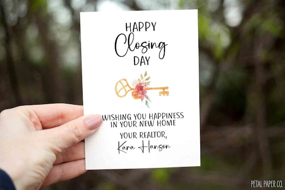Closing Day Card, Thank You Card from Realtor, For Buyer, Happy Closing  Day, Real Estate Thank You, Card for Client, Thank You Buyers Card