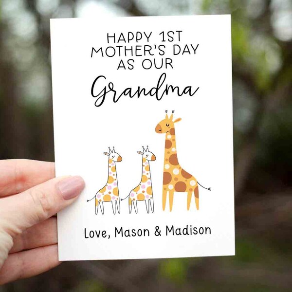 Happy Mothers Day Card For Grandma, First Mother's Day Card, Grandma Mother's Day Card, Happy 1st Mothers Day Card For Grandma, From Both