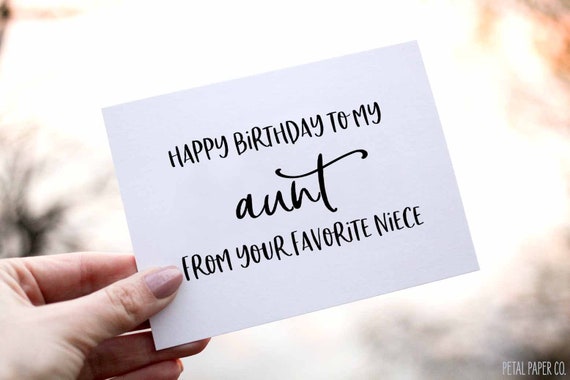 Funny Aunt Birthday Card Happy Birthday Aunt Card From | Etsy