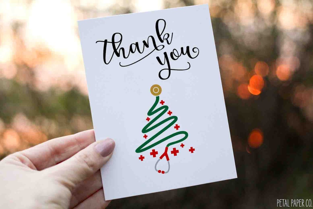 Nurse Christmas Card Doctor Christmas Card Medical Worker Etsy