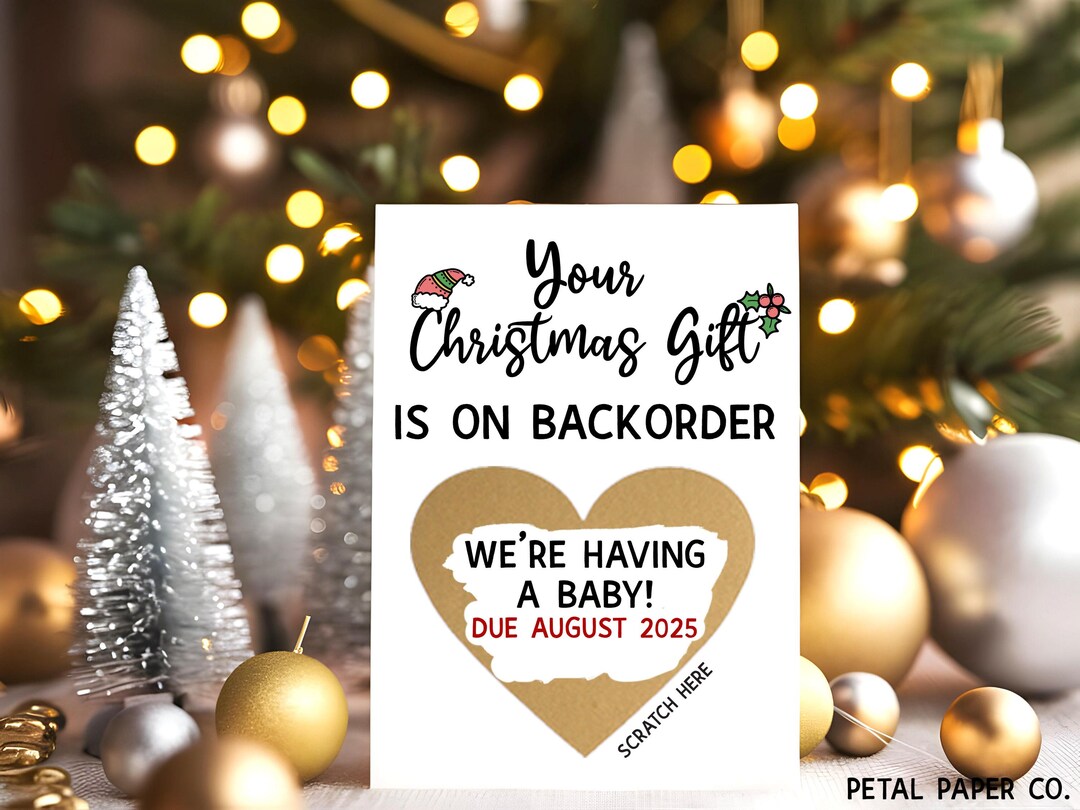 Funny Christmas Pregnancy Announcement Scratch off Your Christmas Gift ...