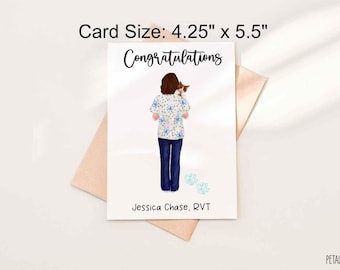 Vet Tech Graduation Card for Vet Tech, Vet Tech Degree Congratulations, Congratulations Veterinarian, Vet Tech, RVT Card, CVT, LVT card
