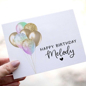 Custom Birthday Card, Personalized Birthday Card, Cute Birthday Card Personalized with Name, Birthday Card With Name