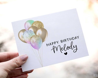 Custom Birthday Card, Personalized Birthday Card, Cute Birthday Card Personalized with Name, Birthday Card With Name