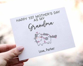 Happy Mothers Day Card For Grandma, First Mother's Day Card, Grandma Mother's Day Card, Happy 1st Mothers Day Card For Grandma, From Child