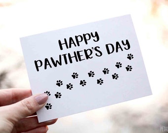 Dog Dad Card, Cat Dad Card, Pet Father's Day Card, Fur Dad Card, Pawther's Day Card, Pawther's Day Gift, Card from Dog